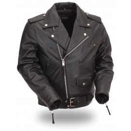 Men's Classic Motorcycle Leather Jacket
